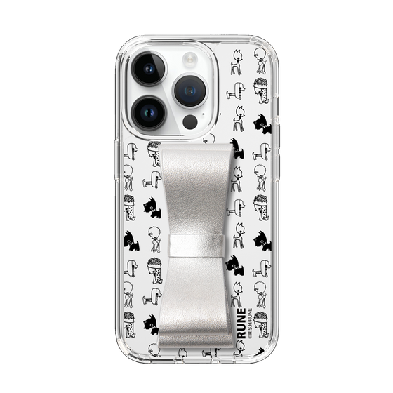 Slim Protection Case - STAND & RING RIBBON Silver［ Rune Naito - RUNE Animal Dog ］