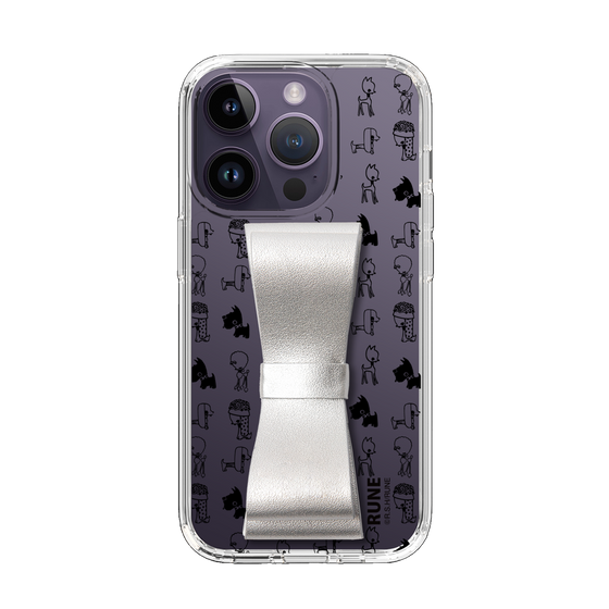 Slim Protection Case - STAND & RING RIBBON Silver［ Rune Naito - RUNE Animal Dog ］