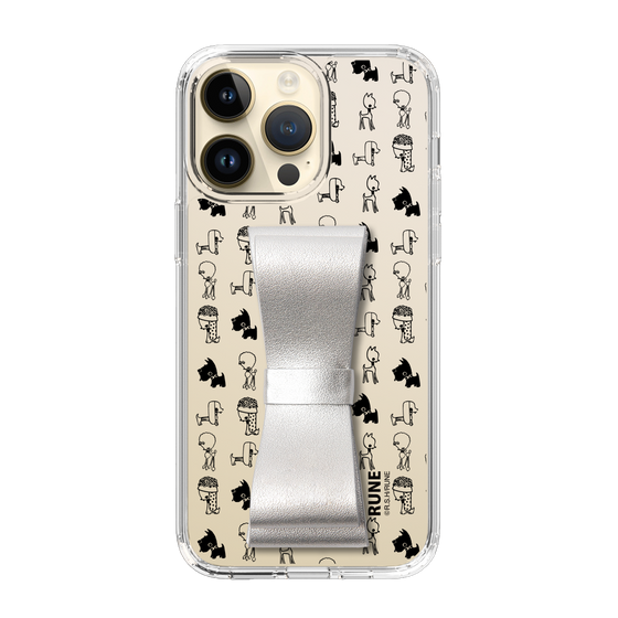 Slim Protection Case - STAND & RING RIBBON Silver［ Rune Naito - RUNE Animal Dog ］