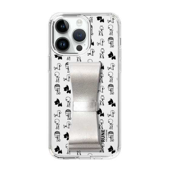 Slim Protection Case - STAND & RING RIBBON Silver［ Rune Naito - RUNE Animal Dog ］