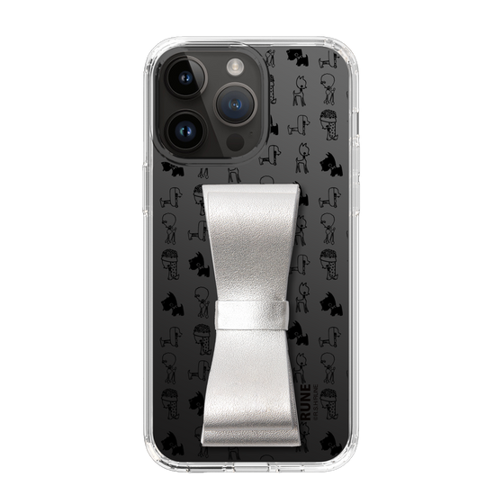 Slim Protection Case - STAND & RING RIBBON Silver［ Rune Naito - RUNE Animal Dog ］