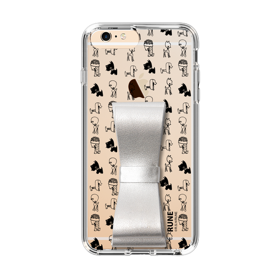 Slim Protection Case - STAND & RING RIBBON Silver［ Rune Naito - RUNE Animal Dog ］