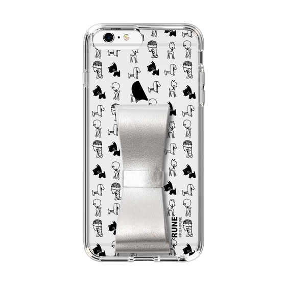 Slim Protection Case - STAND & RING RIBBON Silver［ Rune Naito - RUNE Animal Dog ］