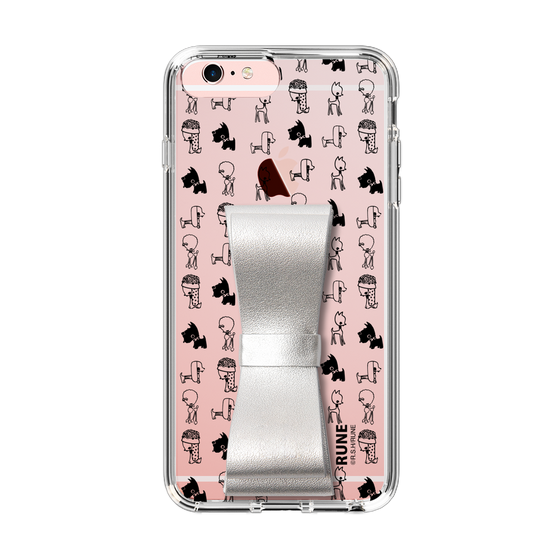 Slim Protection Case - STAND & RING RIBBON Silver［ Rune Naito - RUNE Animal Dog ］