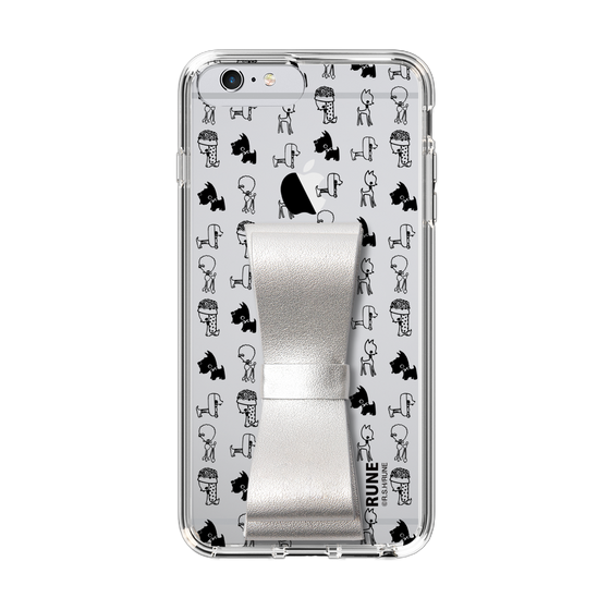 Slim Protection Case - STAND & RING RIBBON Silver［ Rune Naito - RUNE Animal Dog ］