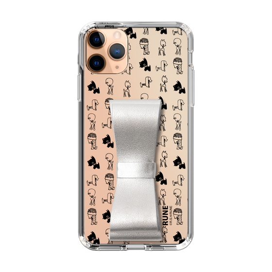 Slim Protection Case - STAND & RING RIBBON Silver［ Rune Naito - RUNE Animal Dog ］