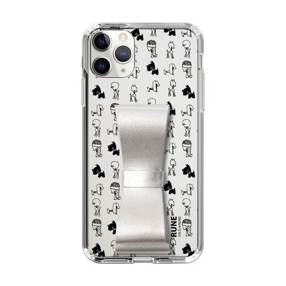 Slim Protection Case - STAND & RING RIBBON Silver［ Rune Naito - RUNE Animal Dog ］