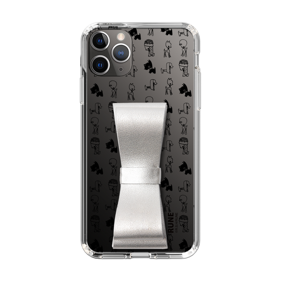 Slim Protection Case - STAND & RING RIBBON Silver［ Rune Naito - RUNE Animal Dog ］