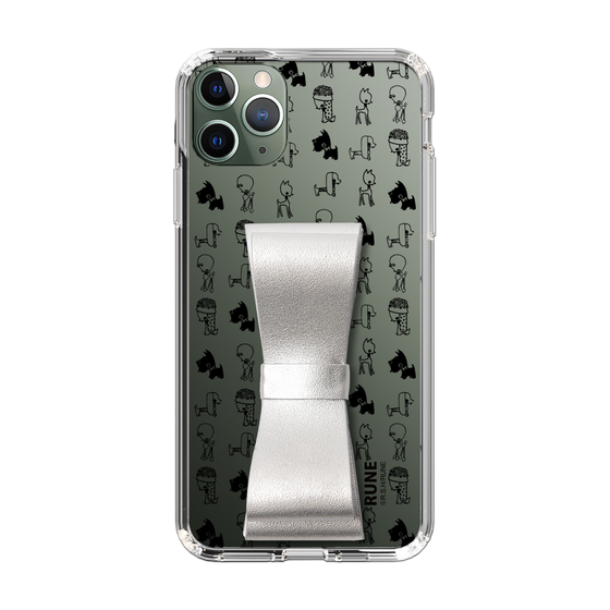 Slim Protection Case - STAND & RING RIBBON Silver［ Rune Naito - RUNE Animal Dog ］