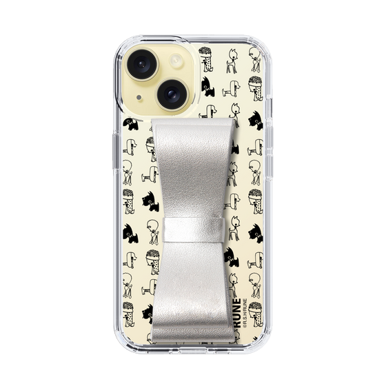Slim Protection Case - STAND & RING RIBBON Silver［ Rune Naito - RUNE Animal Dog ］