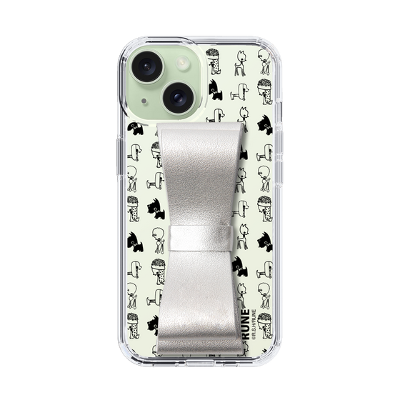 Slim Protection Case - STAND & RING RIBBON Silver［ Rune Naito - RUNE Animal Dog ］