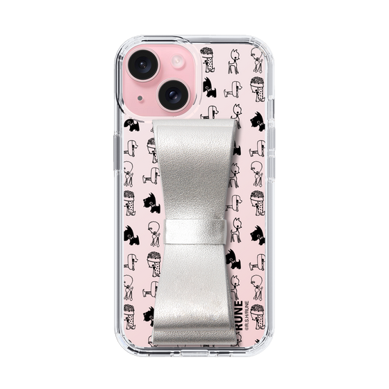 Slim Protection Case - STAND & RING RIBBON Silver［ Rune Naito - RUNE Animal Dog ］