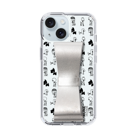 Slim Protection Case - STAND & RING RIBBON Silver［ Rune Naito - RUNE Animal Dog ］
