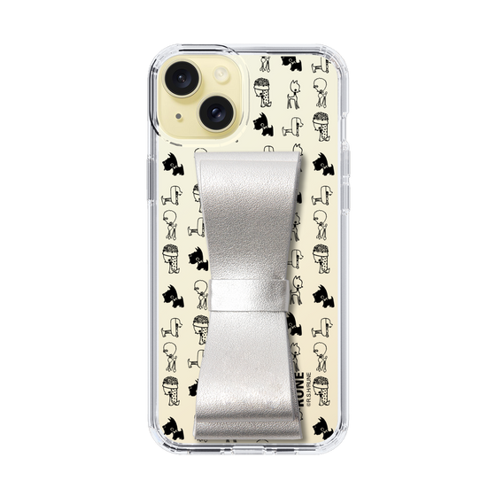 Slim Protection Case - STAND & RING RIBBON Silver［ Rune Naito - RUNE Animal Dog ］