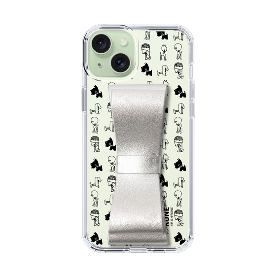 Slim Protection Case - STAND & RING RIBBON Silver［ Rune Naito - RUNE Animal Dog ］