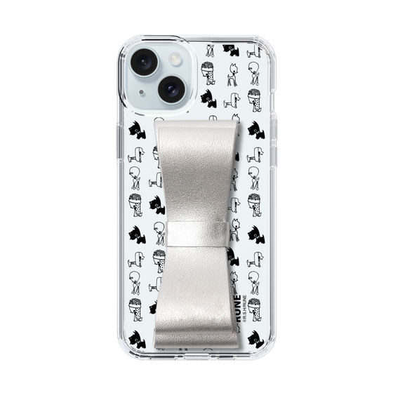 Slim Protection Case - STAND & RING RIBBON Silver［ Rune Naito - RUNE Animal Dog ］