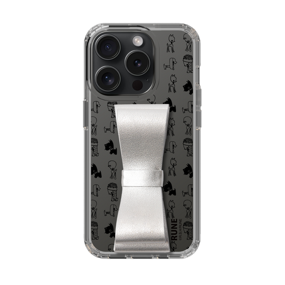 Slim Protection Case - STAND & RING RIBBON Silver［ Rune Naito - RUNE Animal Dog ］