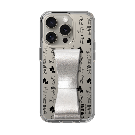 Slim Protection Case - STAND & RING RIBBON Silver［ Rune Naito - RUNE Animal Dog ］