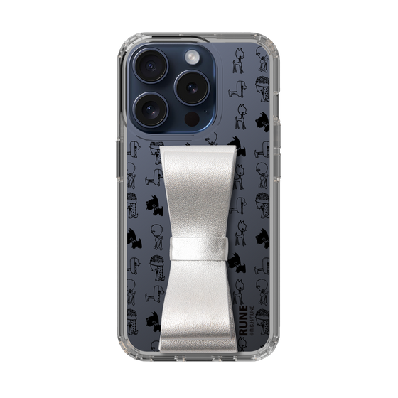 Slim Protection Case - STAND & RING RIBBON Silver［ Rune Naito - RUNE Animal Dog ］