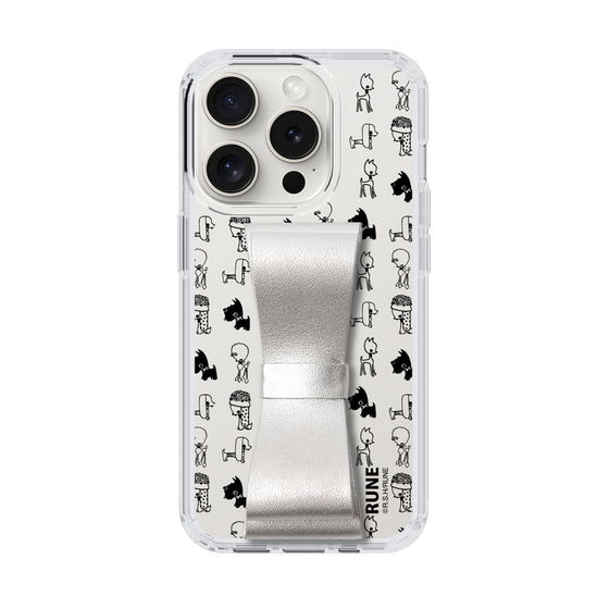 Slim Protection Case - STAND & RING RIBBON Silver［ Rune Naito - RUNE Animal Dog ］