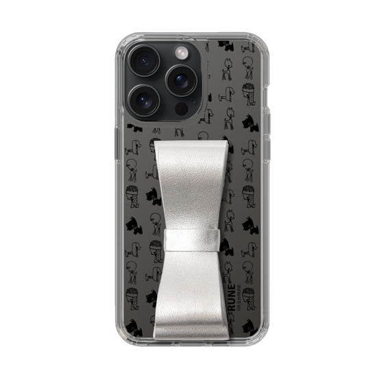 Slim Protection Case - STAND & RING RIBBON Silver［ Rune Naito - RUNE Animal Dog ］