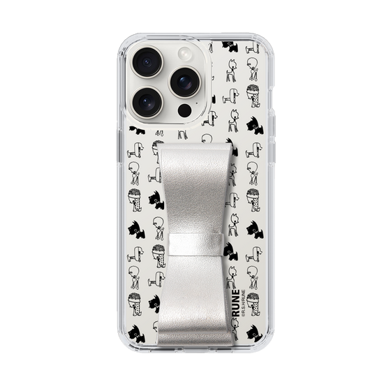 Slim Protection Case - STAND & RING RIBBON Silver［ Rune Naito - RUNE Animal Dog ］