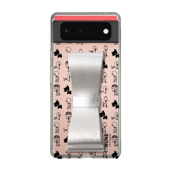 Slim Protection Case - STAND & RING RIBBON Silver［ Rune Naito - RUNE Animal Dog ］