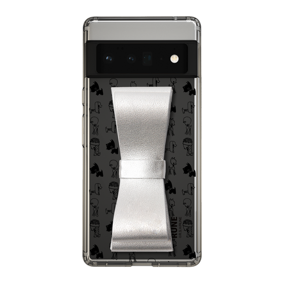 Slim Protection Case - STAND & RING RIBBON Silver［ Rune Naito - RUNE Animal Dog ］