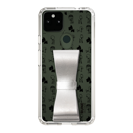 Slim Protection Case - STAND & RING RIBBON Silver［ Rune Naito - RUNE Animal Dog ］
