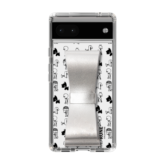 Slim Protection Case - STAND & RING RIBBON Silver［ Rune Naito - RUNE Animal Dog ］