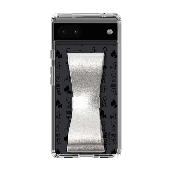 Slim Protection Case - STAND & RING RIBBON Silver［ Rune Naito - RUNE Animal Dog ］