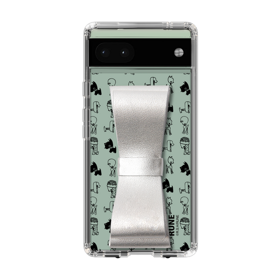 Slim Protection Case - STAND & RING RIBBON Silver［ Rune Naito - RUNE Animal Dog ］
