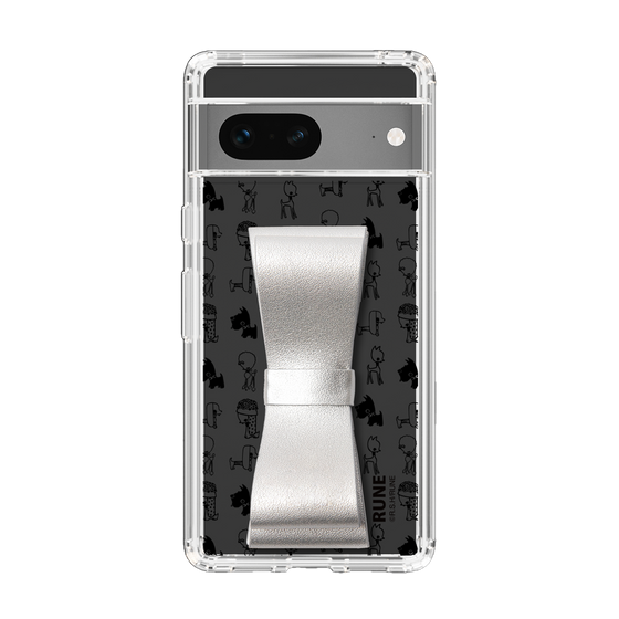 Slim Protection Case - STAND & RING RIBBON Silver［ Rune Naito - RUNE Animal Dog ］