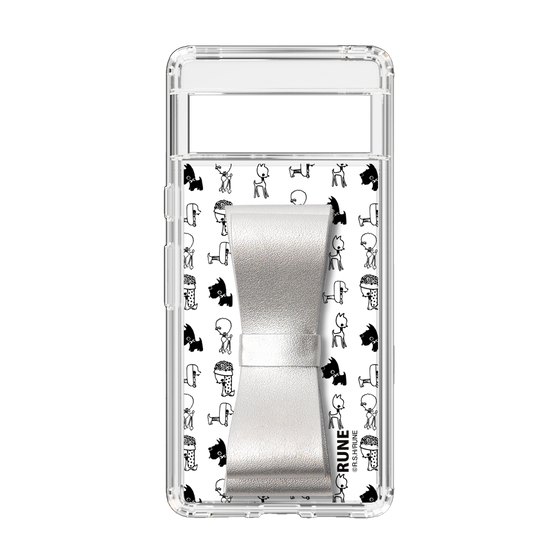 Slim Protection Case - STAND & RING RIBBON Silver［ Rune Naito - RUNE Animal Dog ］