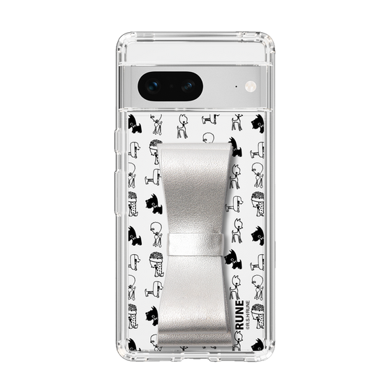 Slim Protection Case - STAND & RING RIBBON Silver［ Rune Naito - RUNE Animal Dog ］