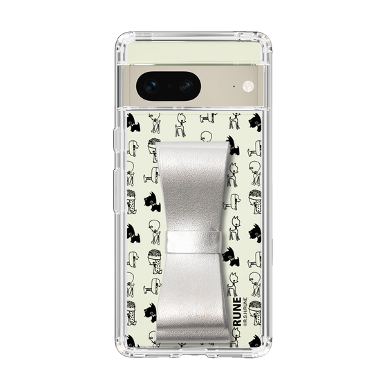 Slim Protection Case - STAND & RING RIBBON Silver［ Rune Naito - RUNE Animal Dog ］