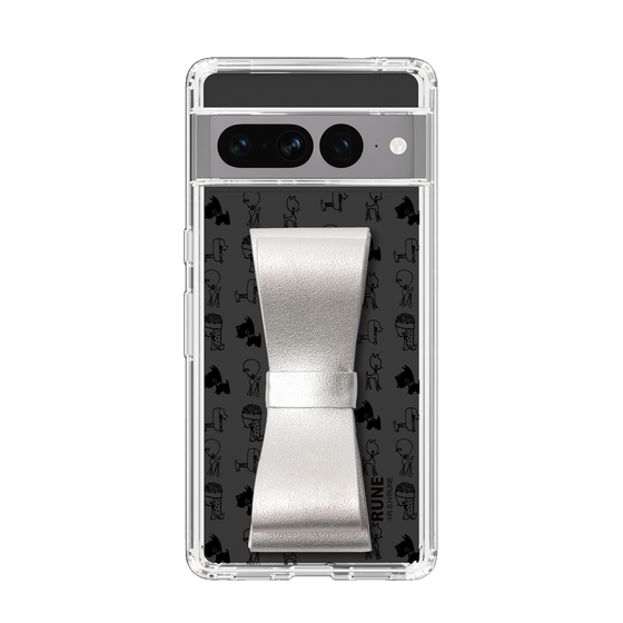 Slim Protection Case - STAND & RING RIBBON Silver［ Rune Naito - RUNE Animal Dog ］