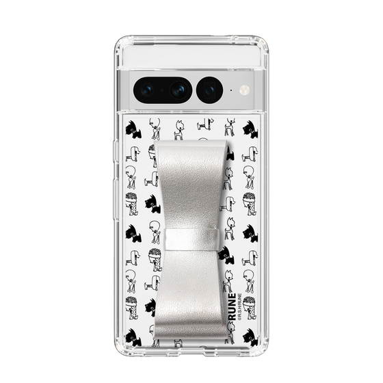 Slim Protection Case - STAND & RING RIBBON Silver［ Rune Naito - RUNE Animal Dog ］