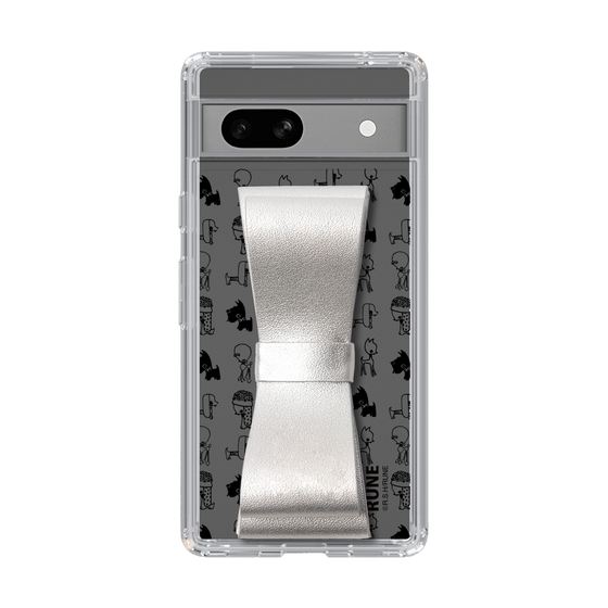Slim Protection Case - STAND & RING RIBBON Silver［ Rune Naito - RUNE Animal Dog ］