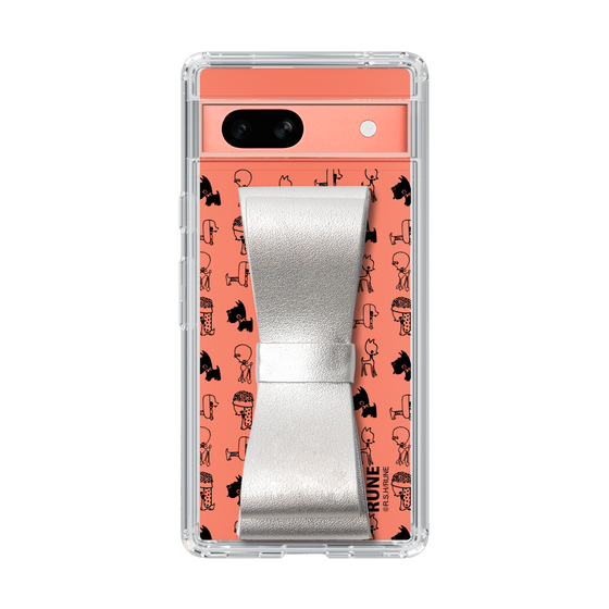 Slim Protection Case - STAND & RING RIBBON Silver［ Rune Naito - RUNE Animal Dog ］