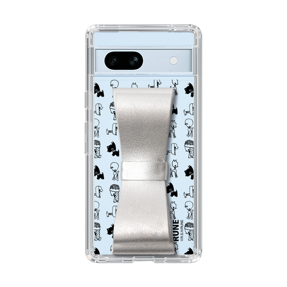Slim Protection Case - STAND & RING RIBBON Silver［ Rune Naito - RUNE Animal Dog ］