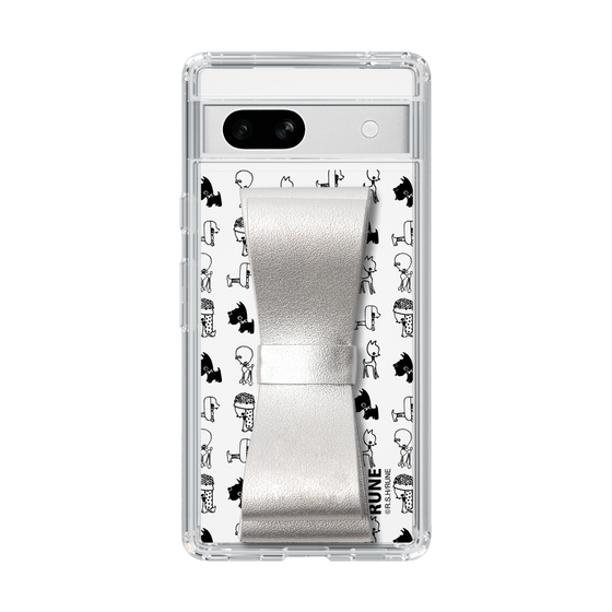 Slim Protection Case - STAND & RING RIBBON Silver［ Rune Naito - RUNE Animal Dog ］