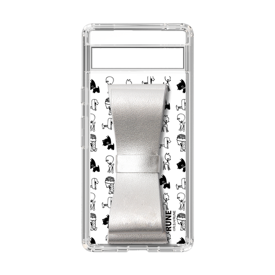 Slim Protection Case - STAND & RING RIBBON Silver［ Rune Naito - RUNE Animal Dog ］