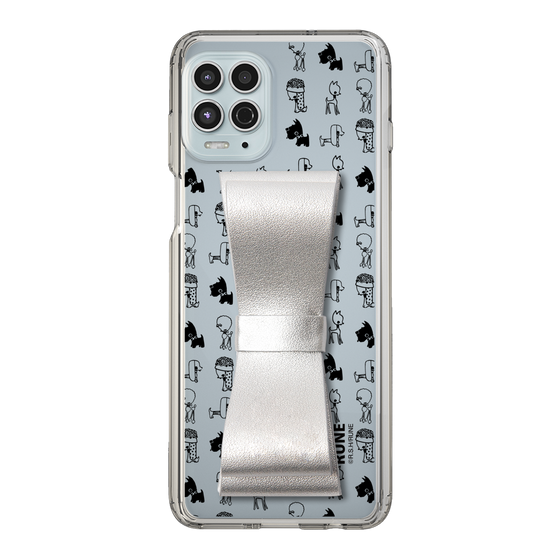Slim Protection Case - STAND & RING RIBBON Silver［ Rune Naito - RUNE Animal Dog ］