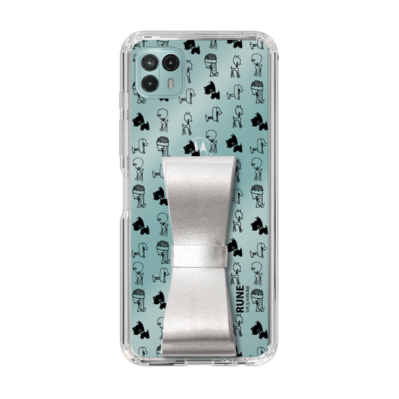 Slim Protection Case - STAND & RING RIBBON Silver［ Rune Naito - RUNE Animal Dog ］