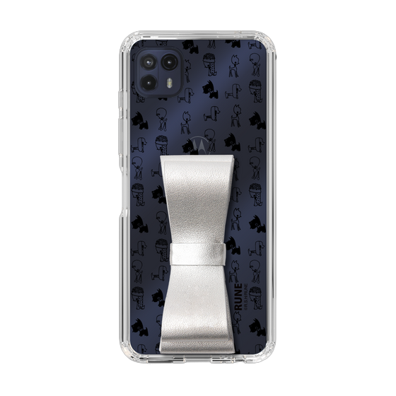 Slim Protection Case - STAND & RING RIBBON Silver［ Rune Naito - RUNE Animal Dog ］