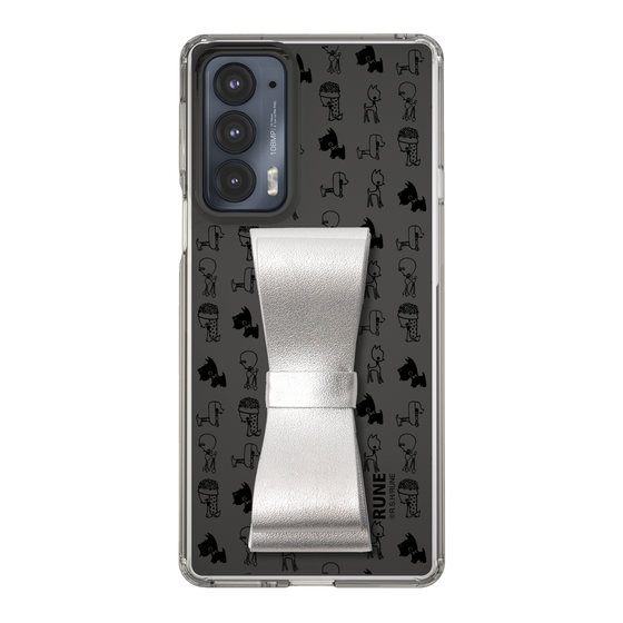 Slim Protection Case - STAND & RING RIBBON Silver［ Rune Naito - RUNE Animal Dog ］