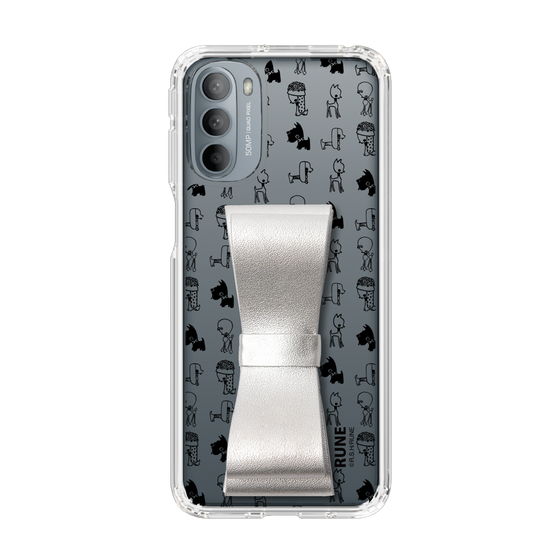 Slim Protection Case - STAND & RING RIBBON Silver［ Rune Naito - RUNE Animal Dog ］