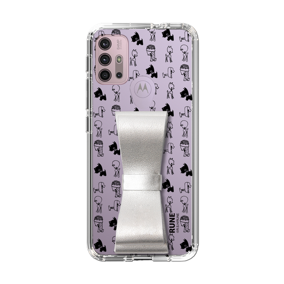 Slim Protection Case - STAND & RING RIBBON Silver［ Rune Naito - RUNE Animal Dog ］