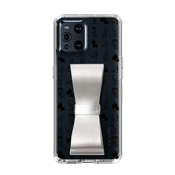 Slim Protection Case - STAND & RING RIBBON Silver［ Rune Naito - RUNE Animal Dog ］